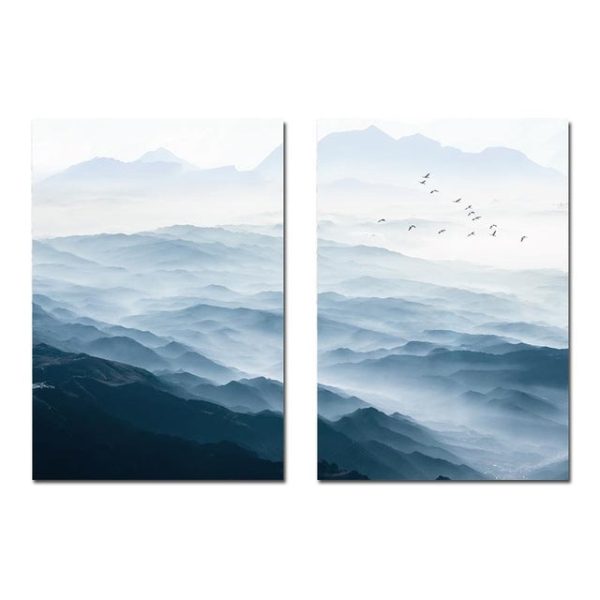 Two Misty Mountains Canvas Prints - Image 2